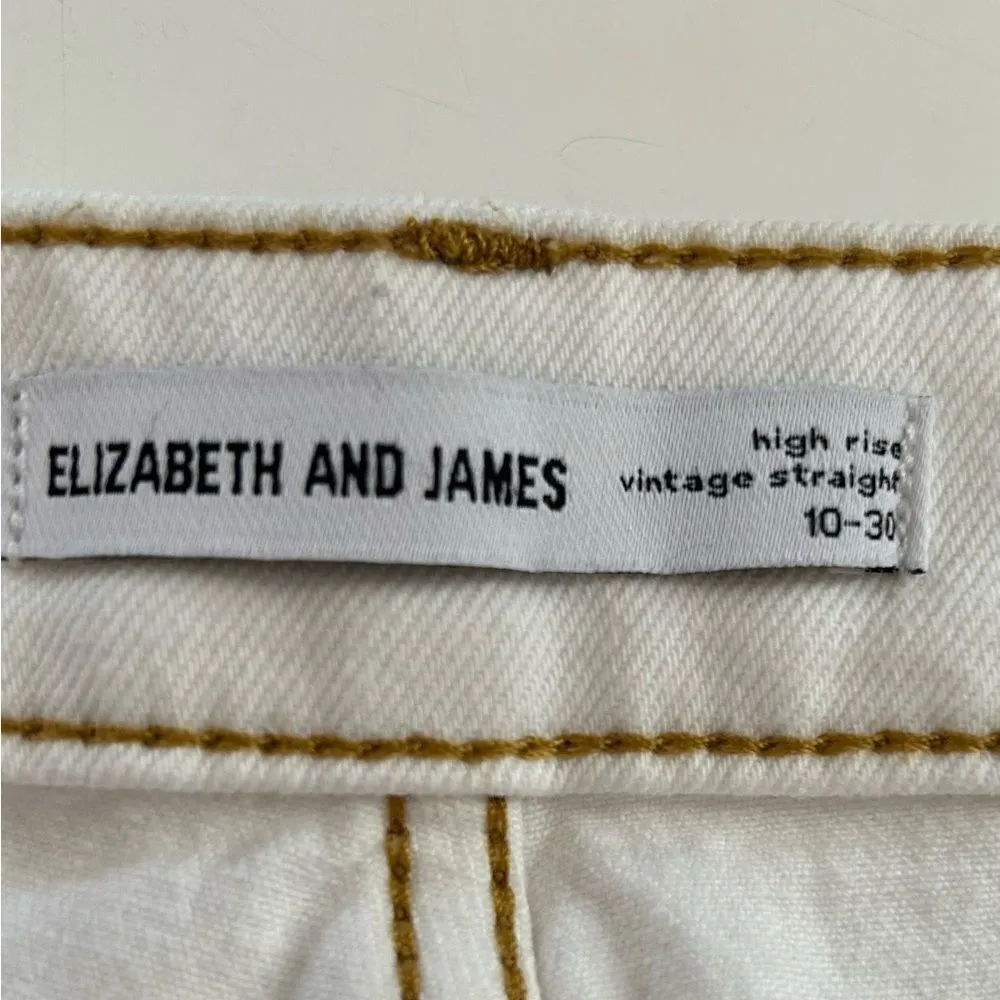 Elizabeth and James Ivory High Rise Vintage Straight Jeans Size 30 - Image 4
