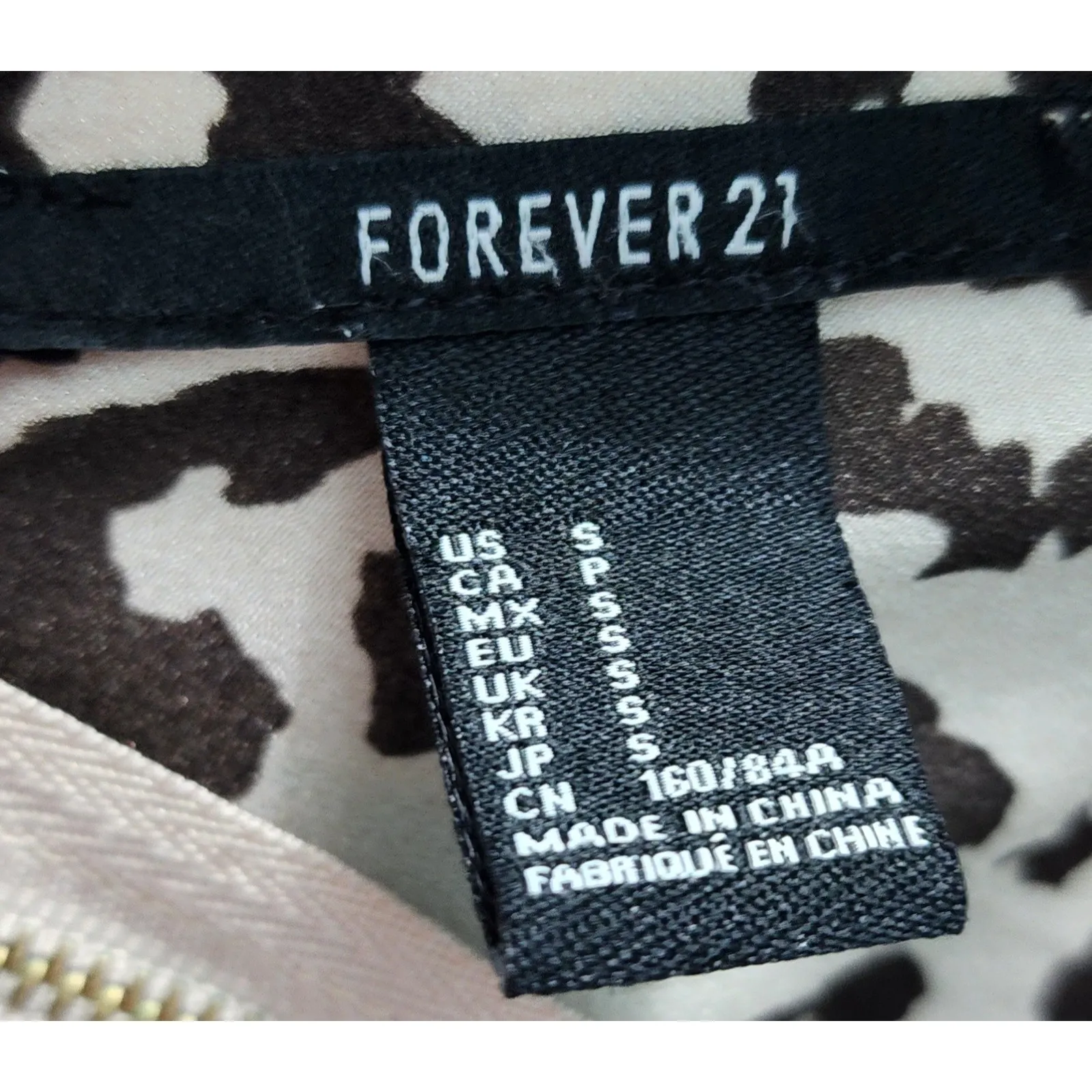 Forever 21 Women's‎ Leopard Print Racerback Tank Top Zipper Back Size S - Image 4