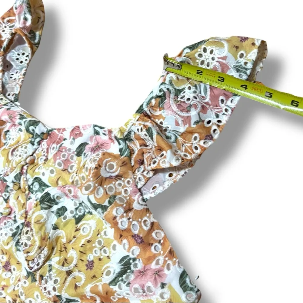 En Saison Pastel Pink Presley Tiered Eyelet Midi Maxi Dress - Image 6