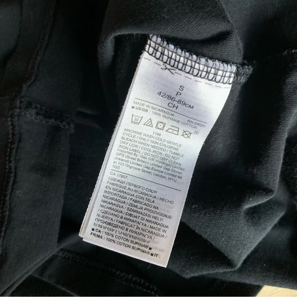 Black Supima Cotton V-Neck Tee S - Image 6