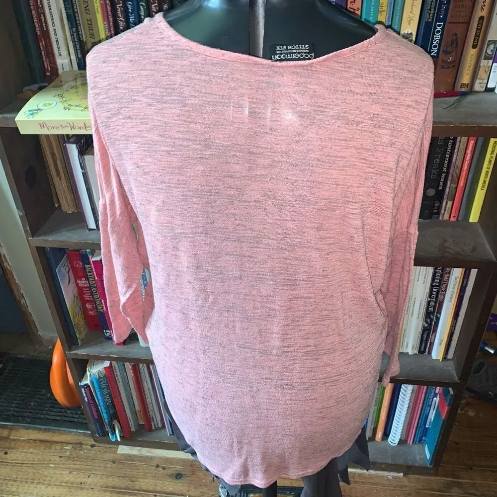 Paper moon for Stitchfix pink barbiecore M sweater blouse - Image 2