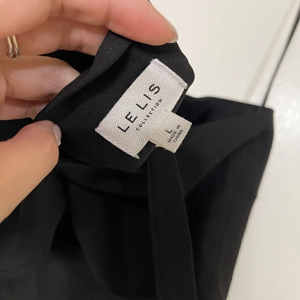 LE LIS Asymmetrical strappy cropped halter minimalistic top size Large - Image 5