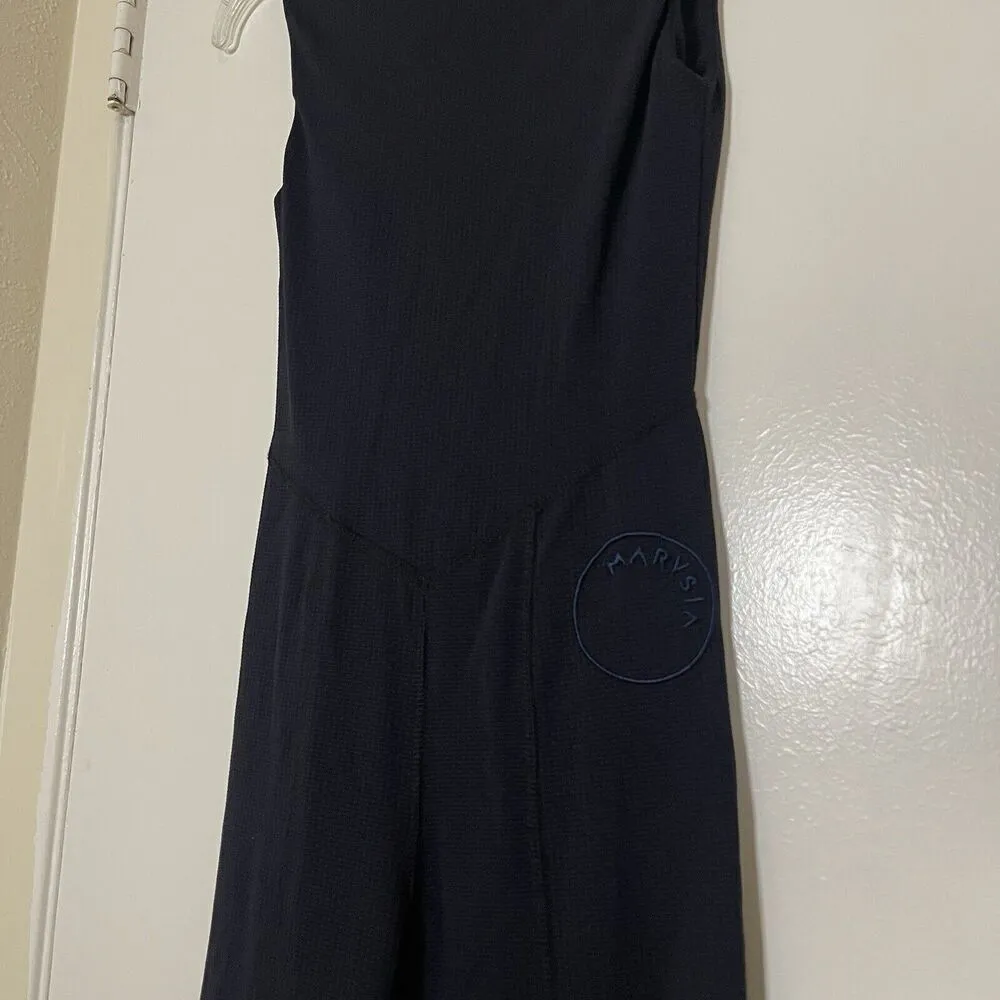 MARYSIA Maria Long Leg Midnight black navy scallop hem jumpsuit XS $419 Black - Image 5