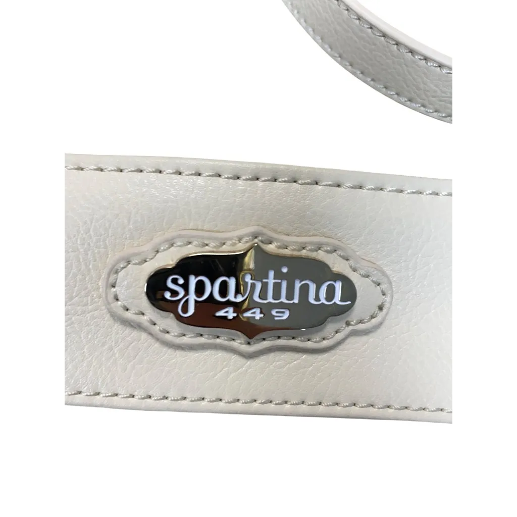 Spartina 449 womans cream gray leather linen crossbody handbag SKU 9452 - Image 2
