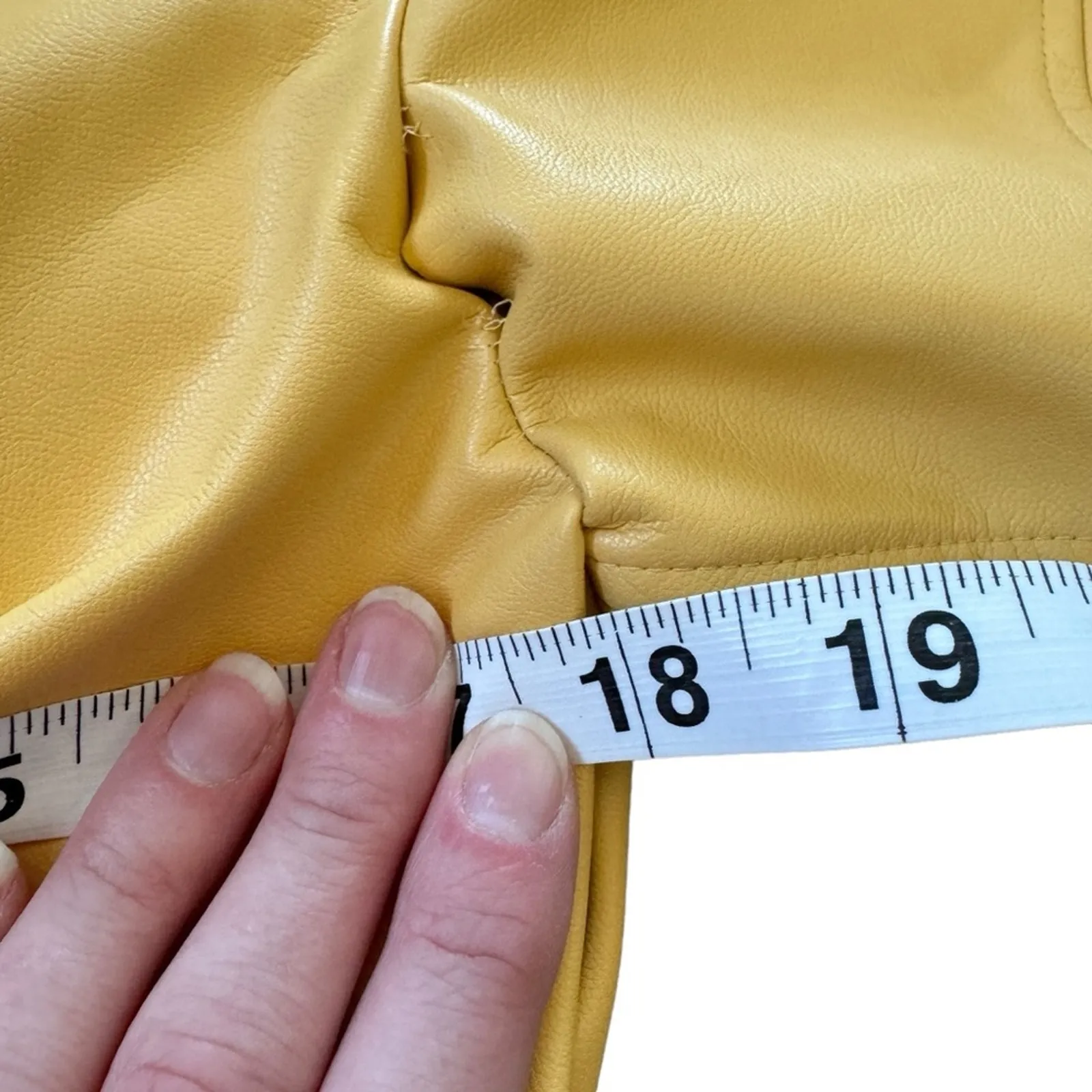 NEW ALC Vegan Leather Cutout Mini Dress Yellow - Image 11