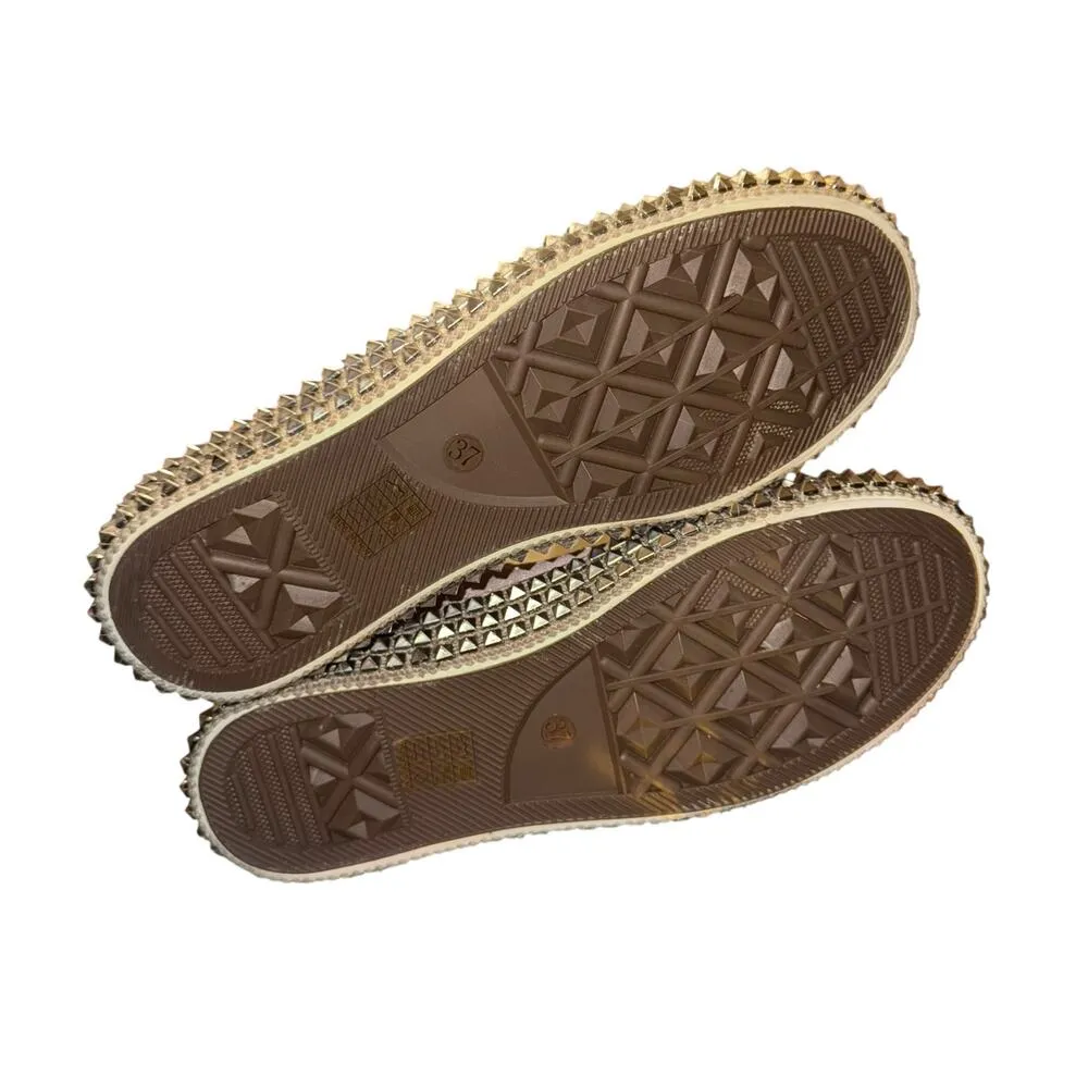 Free People Nan-Ku Couture Cruise Studded High Top Sneaker 38/ 7.5 Mellow Mauve - Image 9