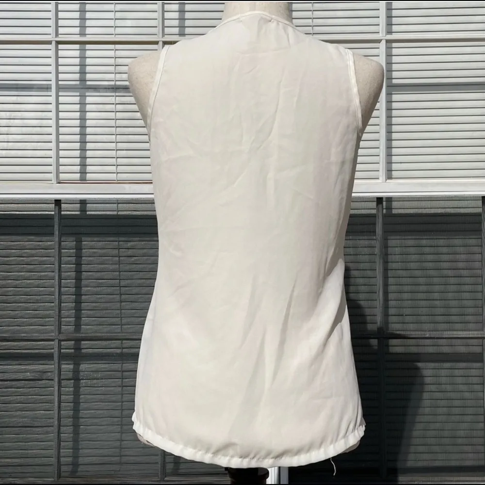 NWOT LA Made sleeveless off white beaded sheer top / XS - Image 5