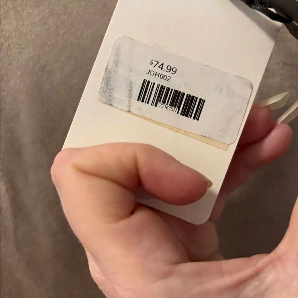 Joh ADI Oversized Crew Neck Khaki Top Size Large Faux Suede Boutique Tan - Image 4