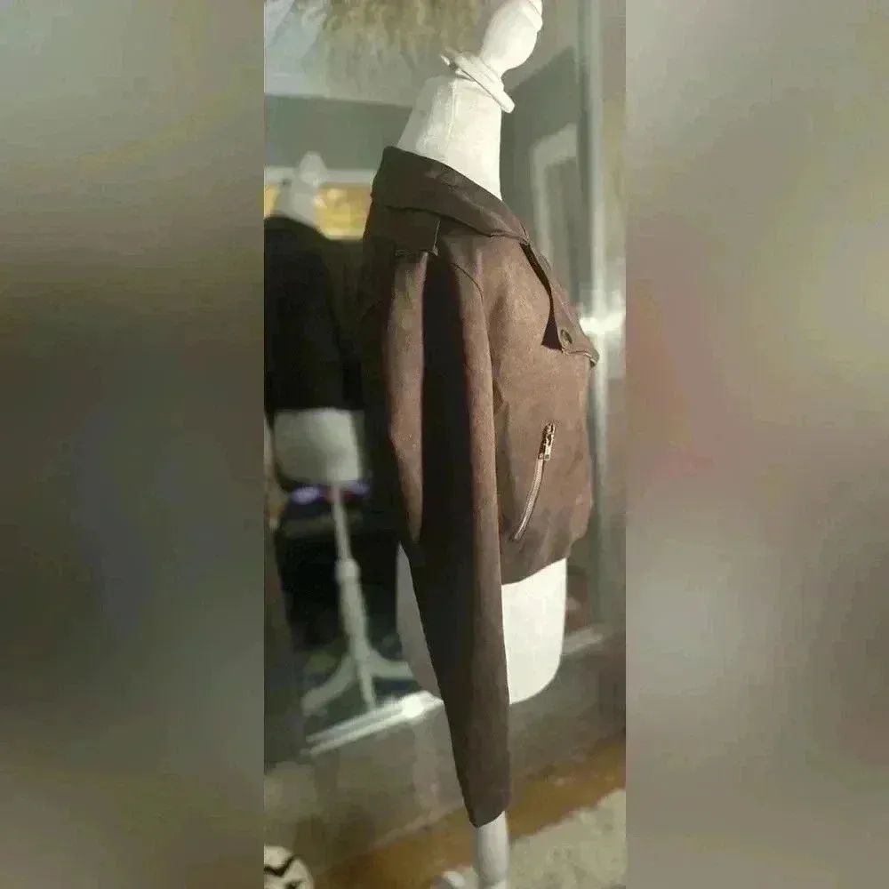 Active Usa cropped jacket Brown - Image 3