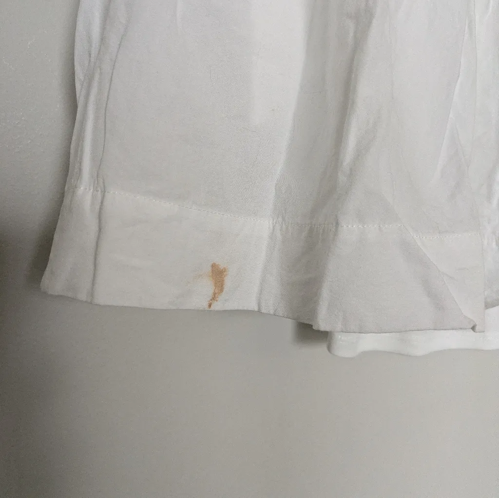 Wayf Classic White Shirt Dress With Flaw Sz L - Image 2