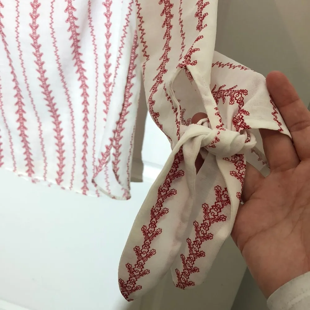 Sweet Wanderer Striped Off Shoulder Blouse Medium - Image 2