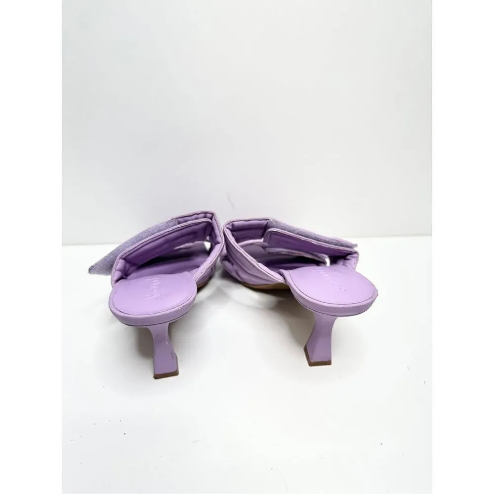 Abound Shoes‎ Womens Size 5 Qarly Heeled Purple Square Toe Slip On Sandals - Image 7
