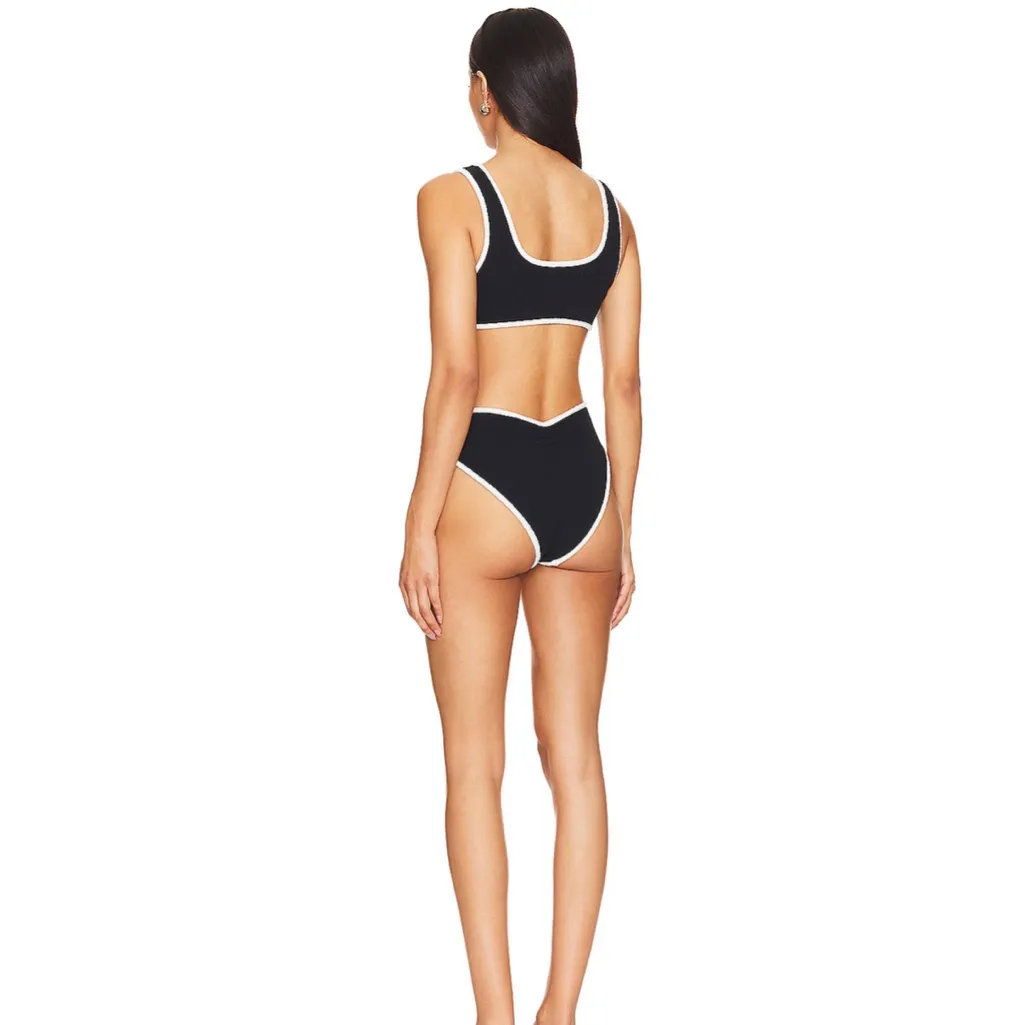 NWT Montce x Olivia Culpo Terry Rib Ky one piece sz XL Black - Image 2