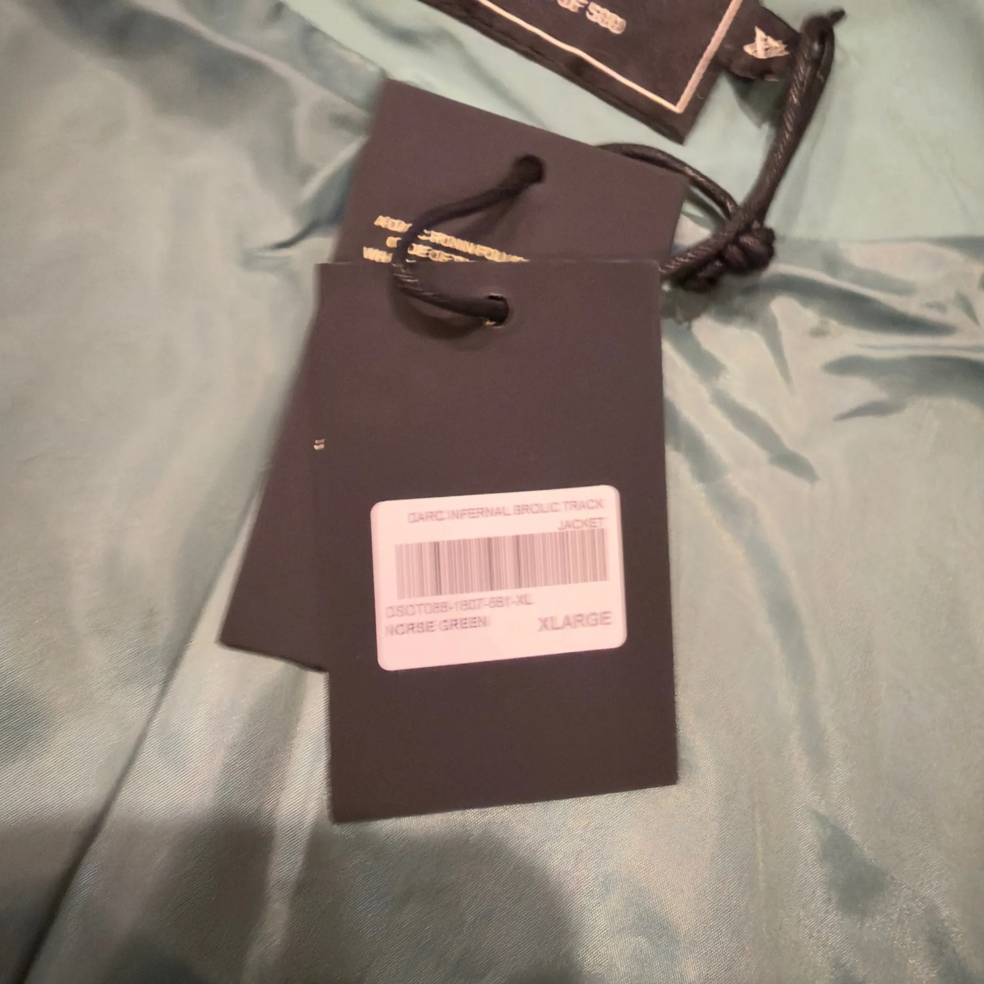 Darc Sport Lightning Windbreaker Jacket Green Teal – Size Large - Image 7