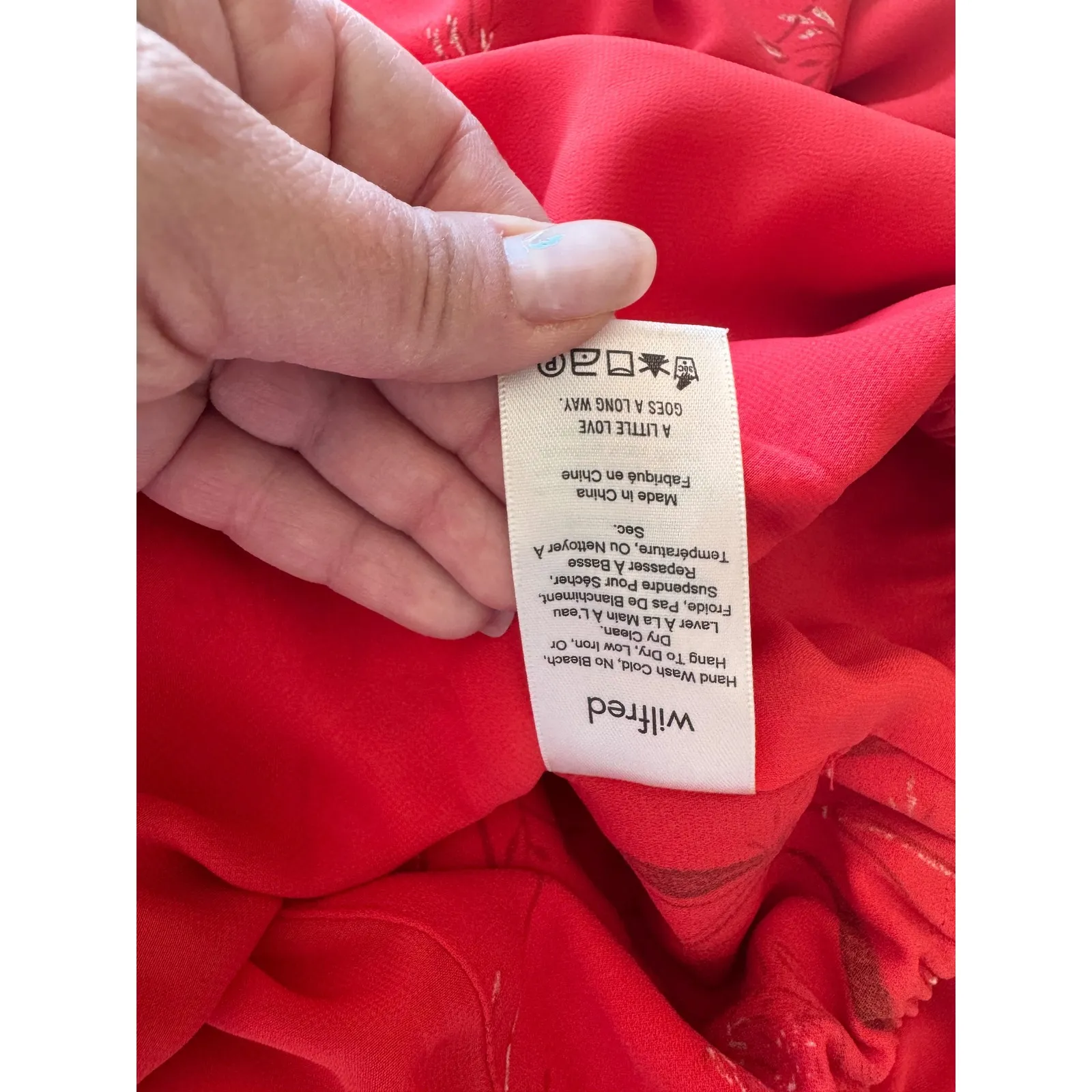 Aritzia Wilfred Red Floral Print Wide Leg‎ Cropped Jumpsuit XXS Spaghetti Strap - Image 11