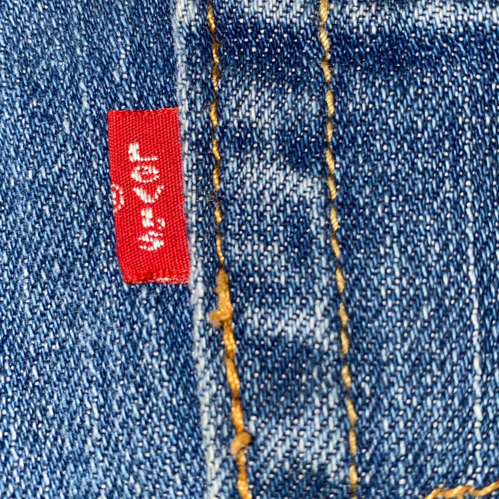 LEVI’S 505 straight leg mid rise 5 pocket blue medium length classic size 10 - Image 6