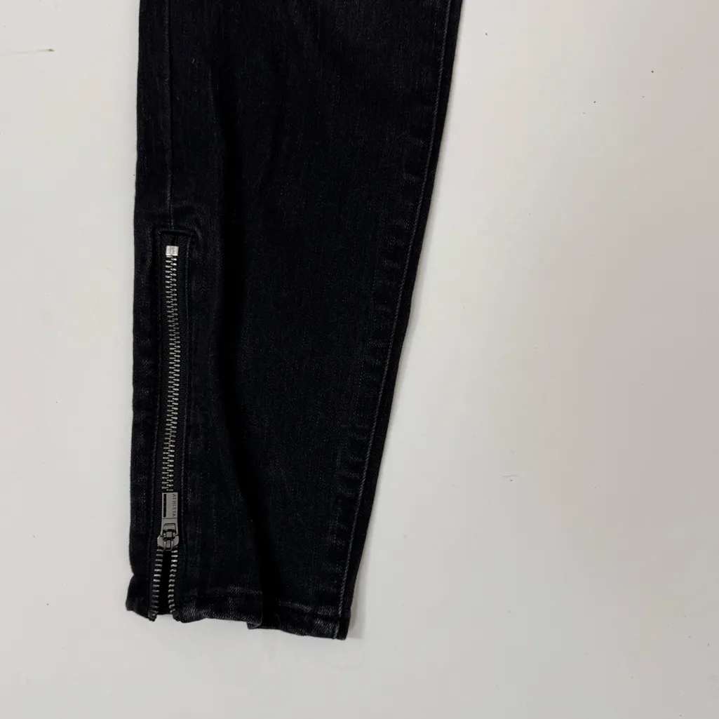 Athleta Sculptek Ultra Skinny Zip Ankle Jeans Carbon Wash Size 10 - Image 5