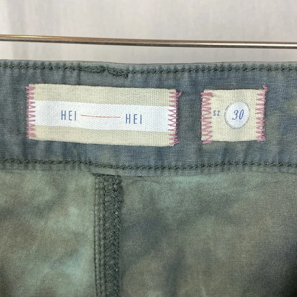 Anthropologie Hei Hei Gray Casual Straight Leg Utility Ankle Pants 30 - Image 4