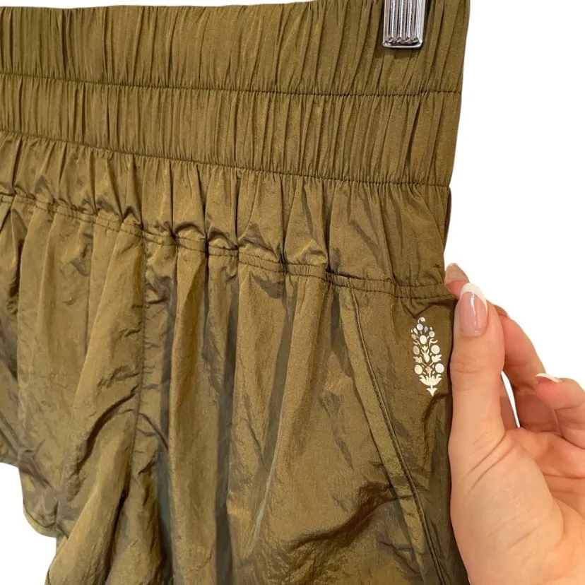 Free People Movement The Way Home Shorts In Army Green Size Small - Image 4