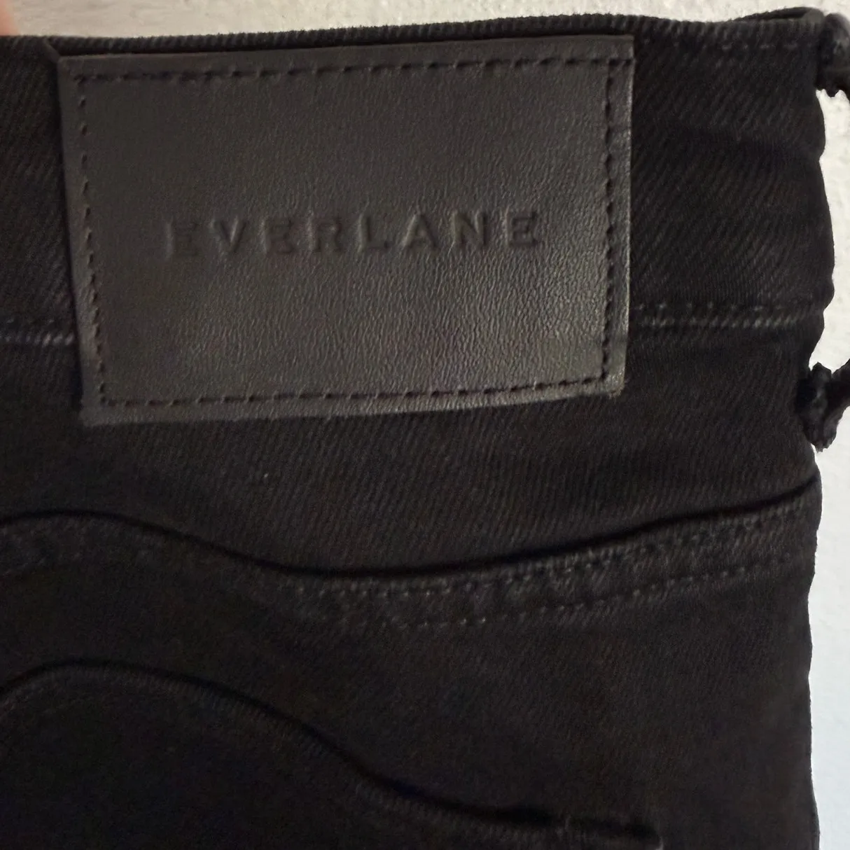 NEW Everlane Sz 33L The Way High Straight Jean in Coal Black Organic Cotton - Image 7