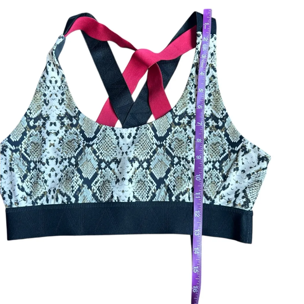 Alaia Snakeskin Sports Bra with Red and Black Straps Size Mediun Size M - Image 2