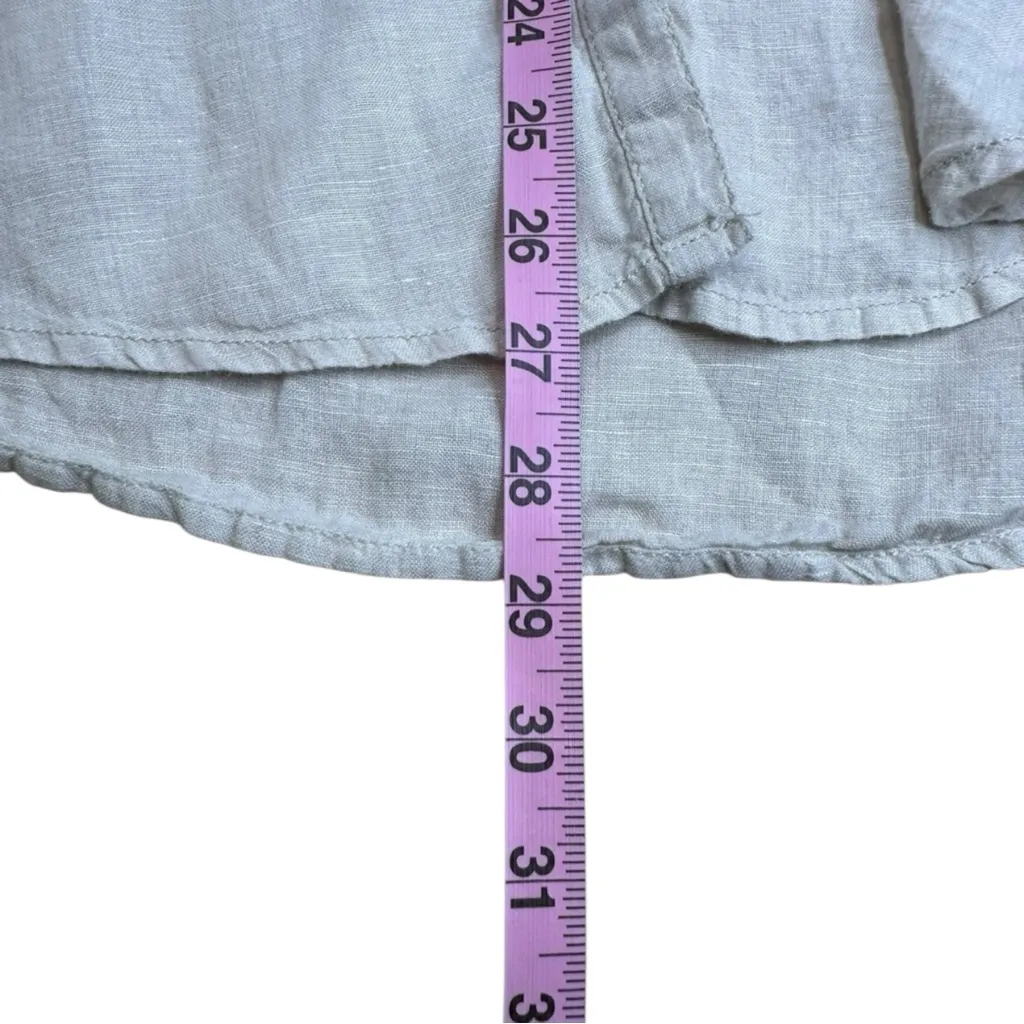 SIGRID OLSEN Beige Linen Button-Down Size S - Image 8