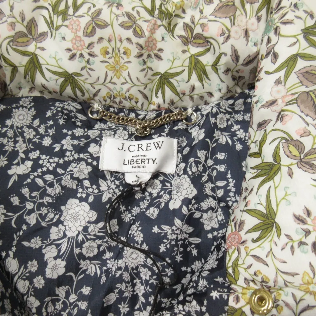 NWoT J.Crew Puffer Vest in Ivory Liberty Tapestry Floral Primaloft L - Image 4