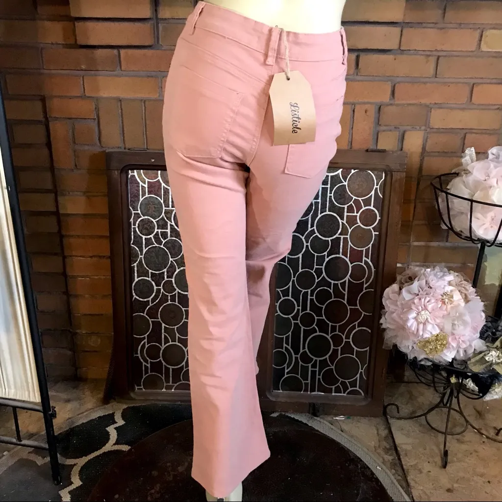 LISTICLE TERRA COTTA ORANGE BOOT CUT JEANS NWT (S) - Image 4