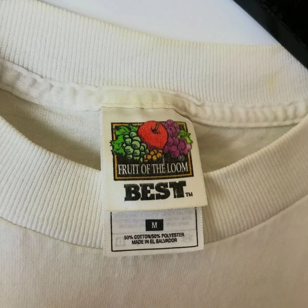 90s Vintage RHS 05 Nature T Shirt Graphic Tee 50/50 Short Sleeve White Medium M - Image 4