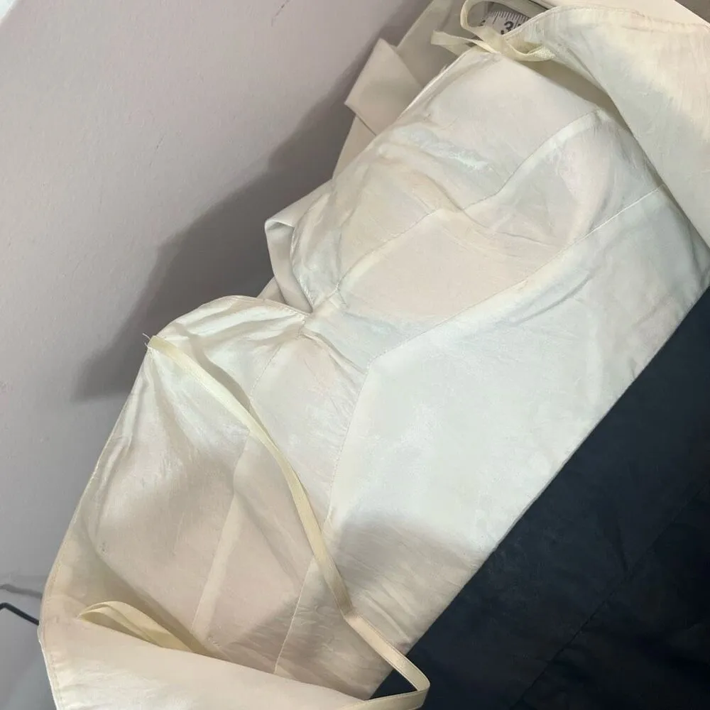 Max & Cleo Black White One Shoulder Pleated Fit & Flare Formal Dress Size 4 - Image 10