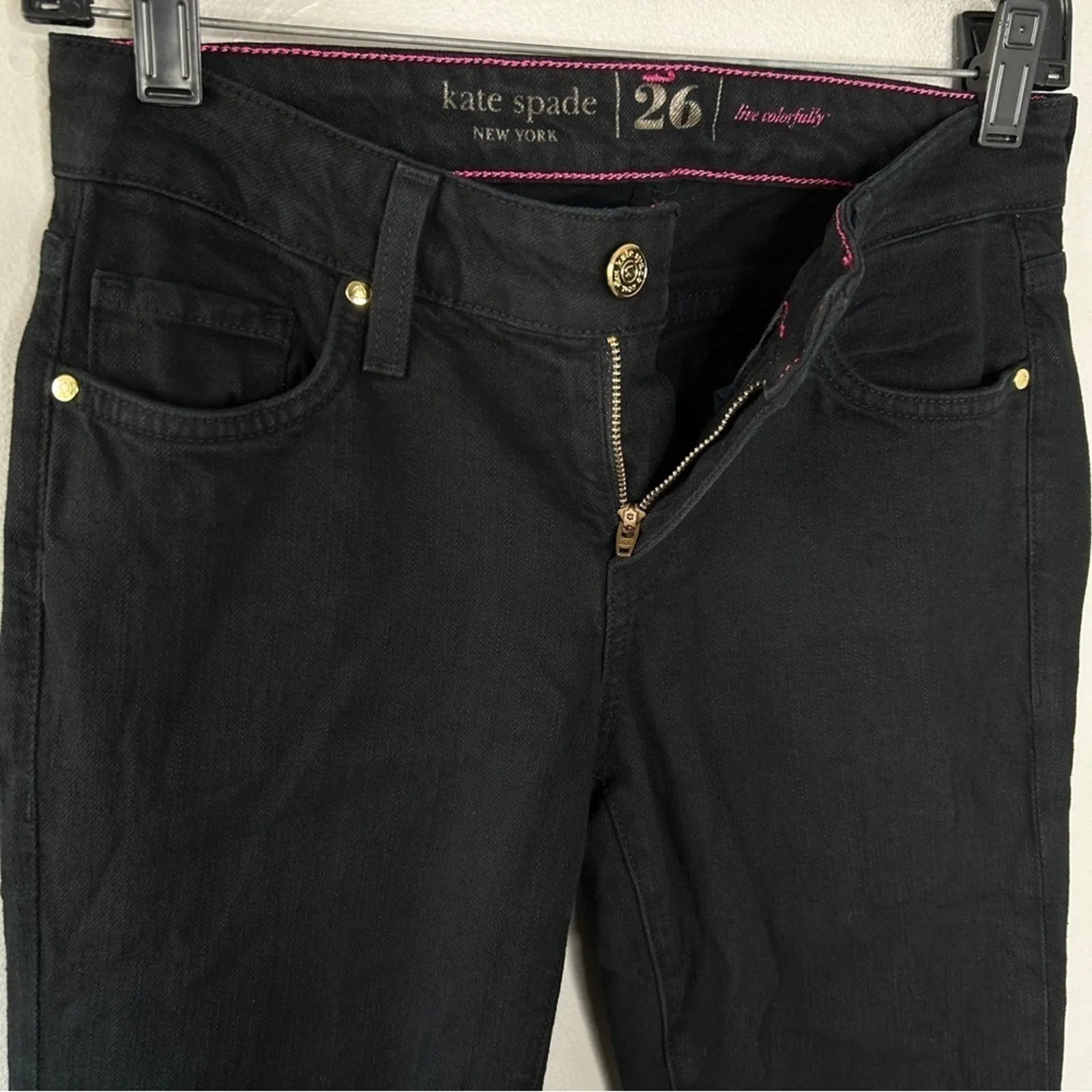 KATE SPADE Jeans Womens 26 Black Skinny Denim Casual Feminine Chic Capsule Basic - Image 7