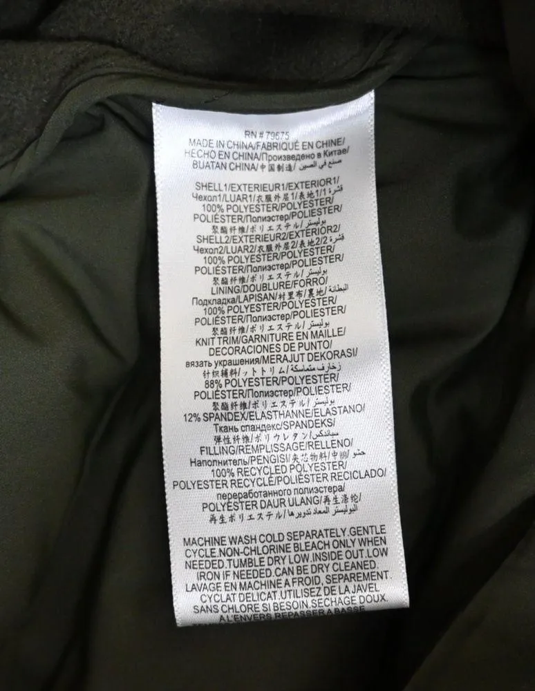 BCBGeneration Womens S Mixed Media Hooded Quilted Jacket in Loden NEW - Image 11