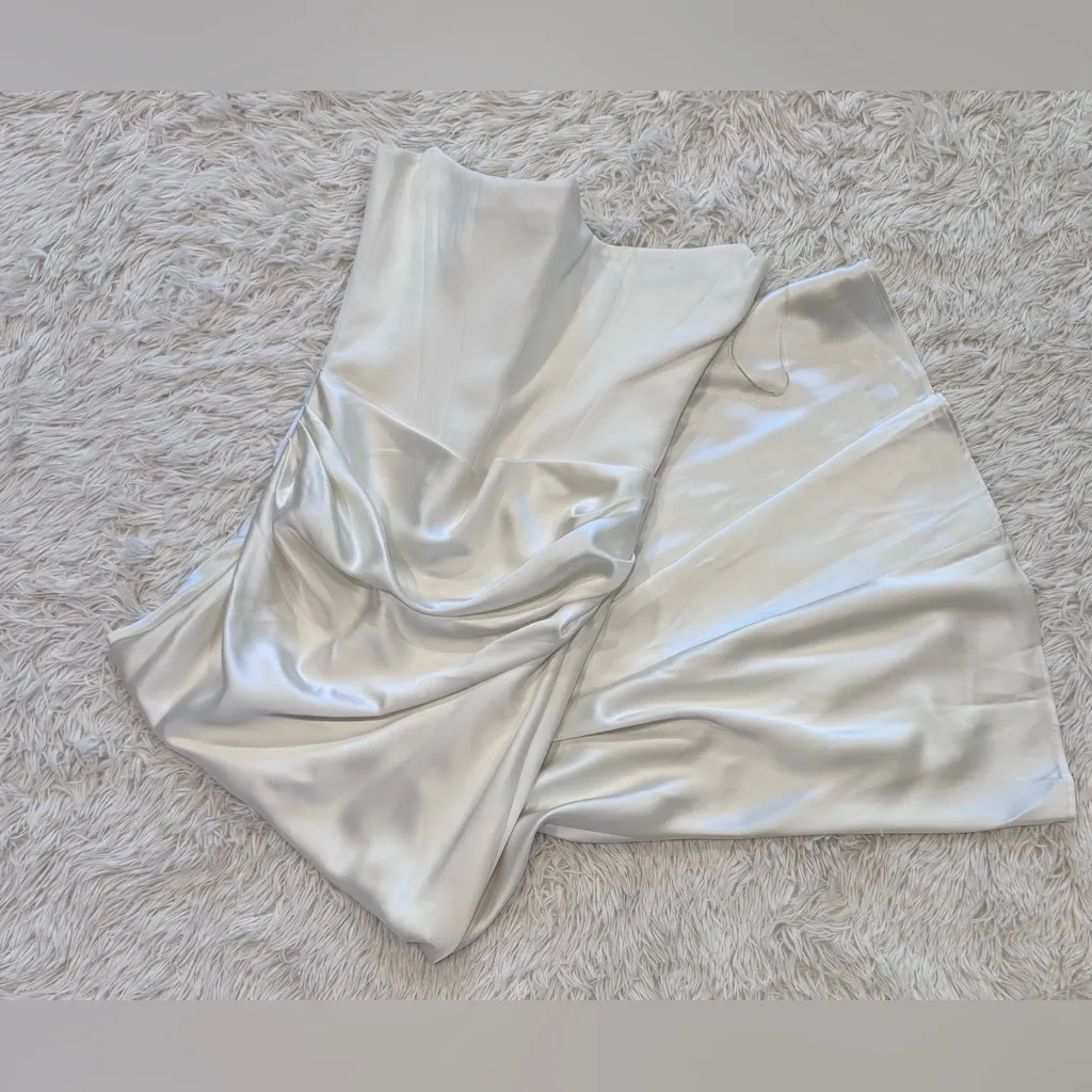 NWOT HOUSE OF CB Persephone Ivory Strapless Corset maxi Dress sz M regular cup - Image 8