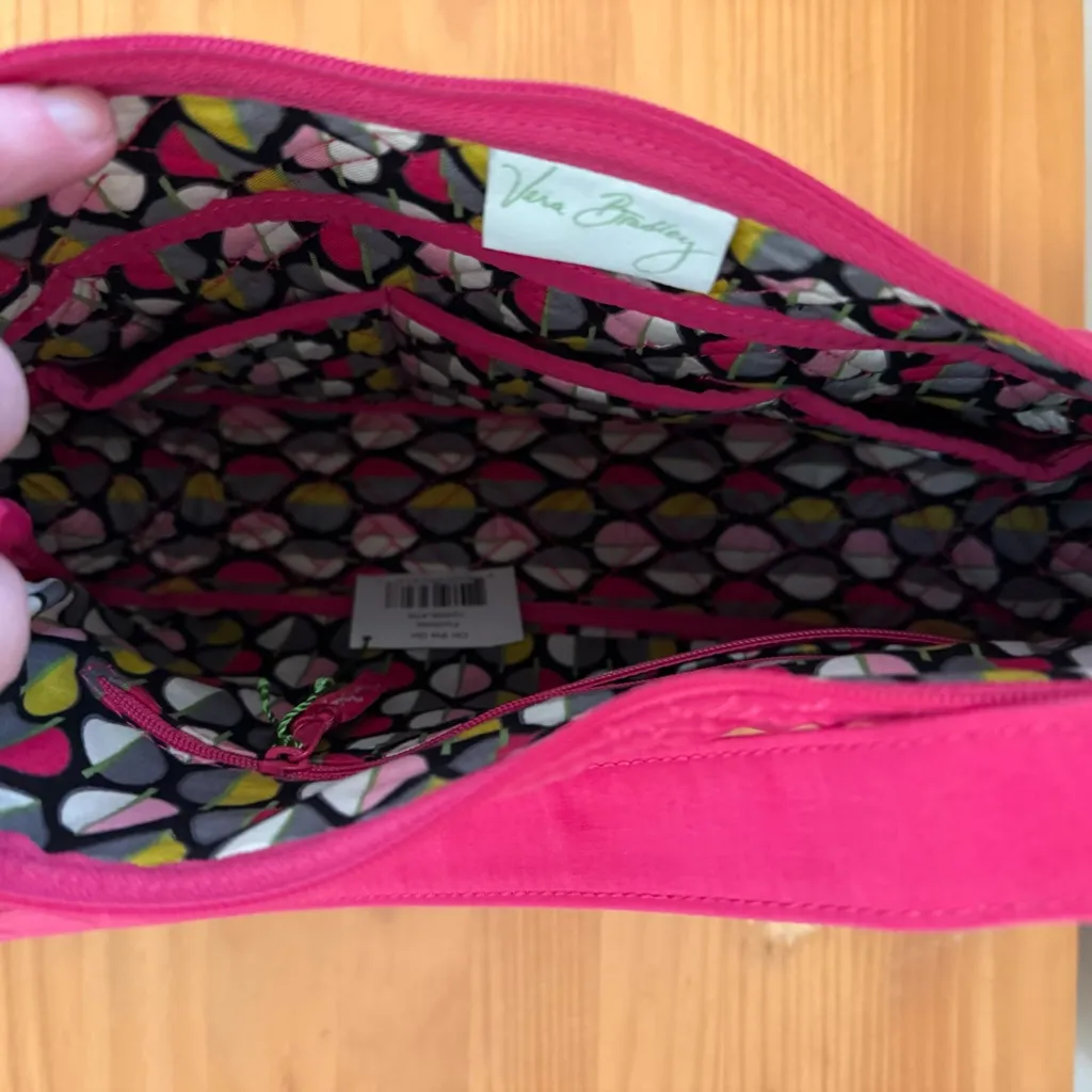 Vera Bradley Fushia Quilted On the Go Crossbody Purse - Image 7