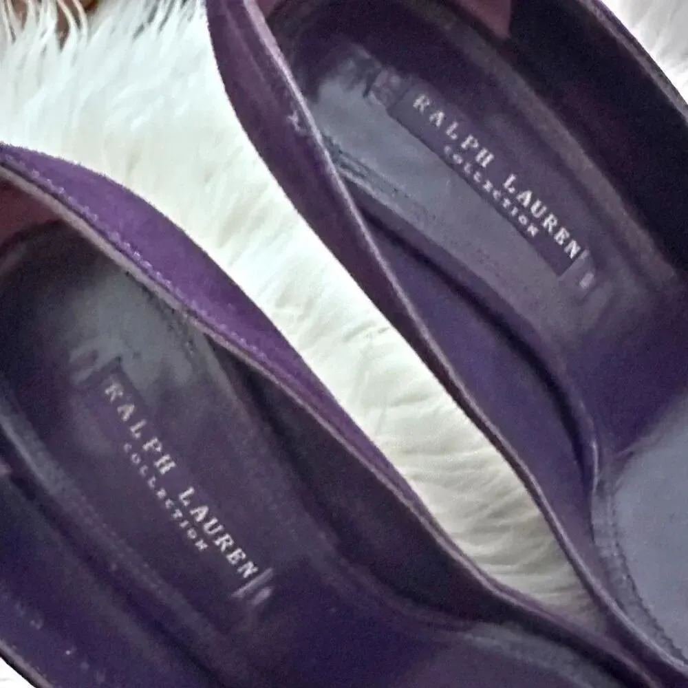 RALPH LAUREN COLLECTION | Purple Label Suede Pumps Heels Shoes Italy | Size 6.5 - Image 2