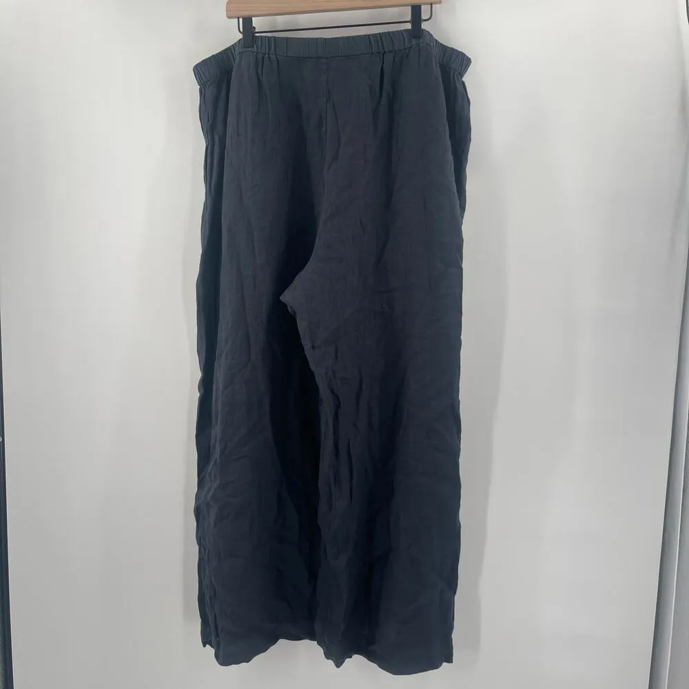 NEW VELVET BY GRAHAM & SPENCER Pants Size 2X 100% Linen NWOT Plus Curvy Casual Blue - Image 2