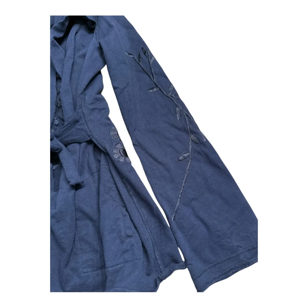 Vintage Lucky Brand Blue Cardigan with Floral Embroidery - Image 5