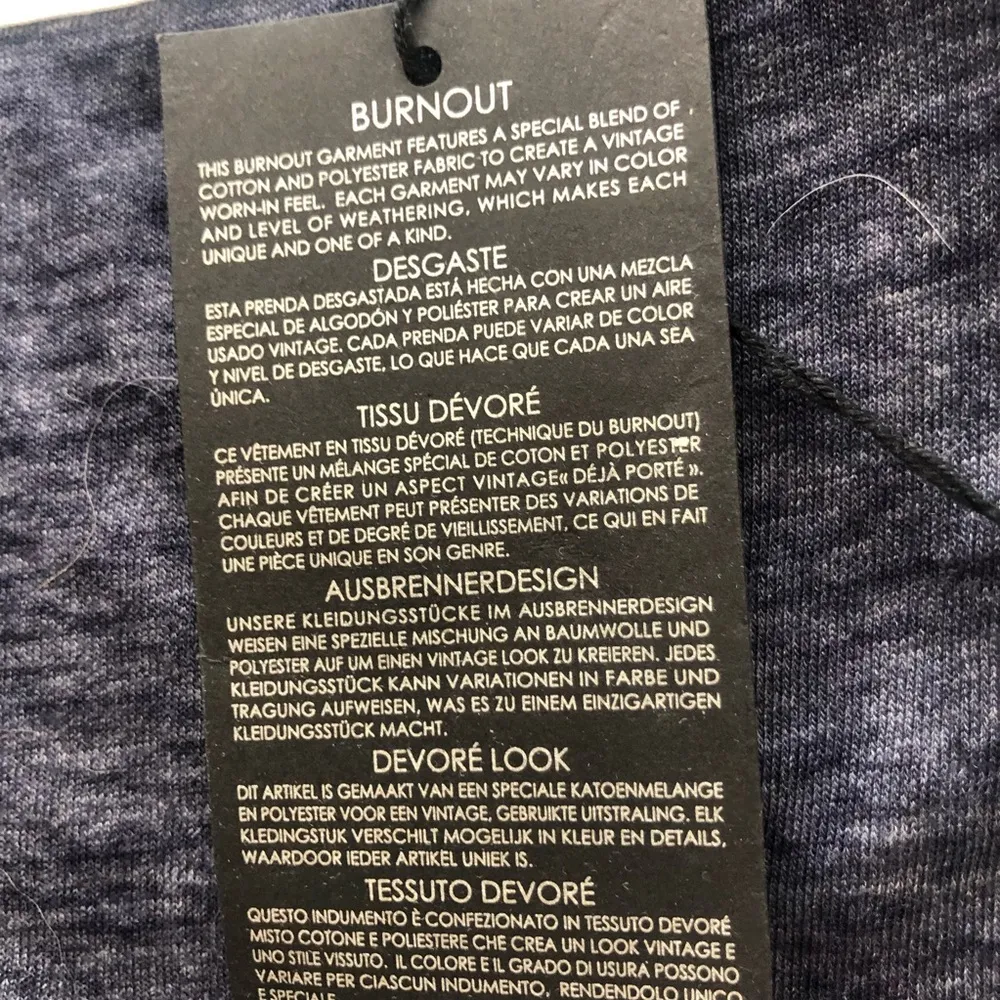 Forever 21 Burnout Short Sleeve Tee Navy L NWT - Image 4