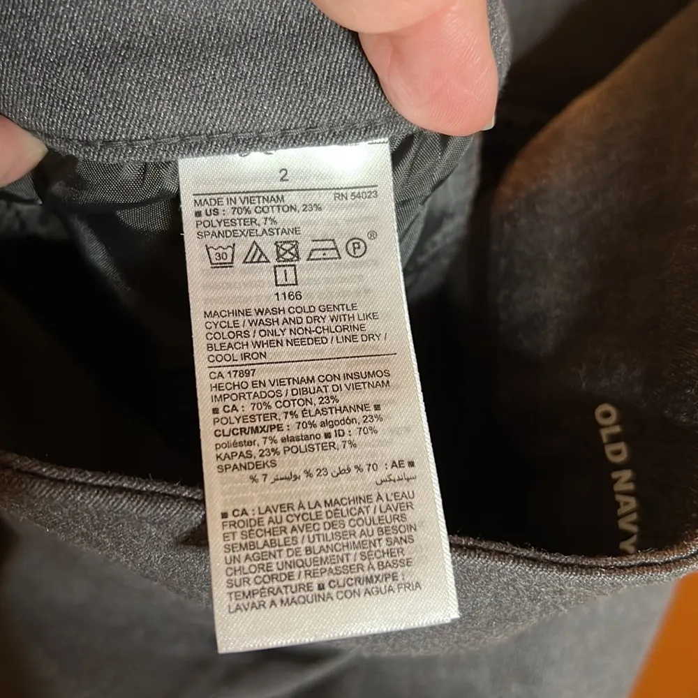 Old Navy High-Waisted Pixie Skinny Dark Heathered Gray Ankle Pants Size 2 - Image 11