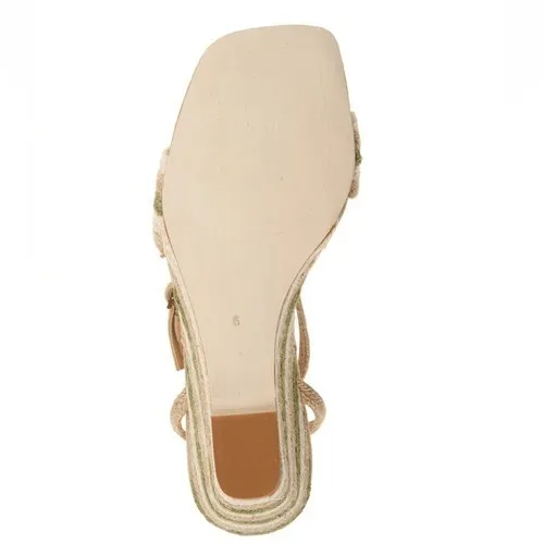 Jeffery Campbell Women's‎ Sailboat Wedge Jute Sandals, Tan/Green, Size 9, NWT - Image 6