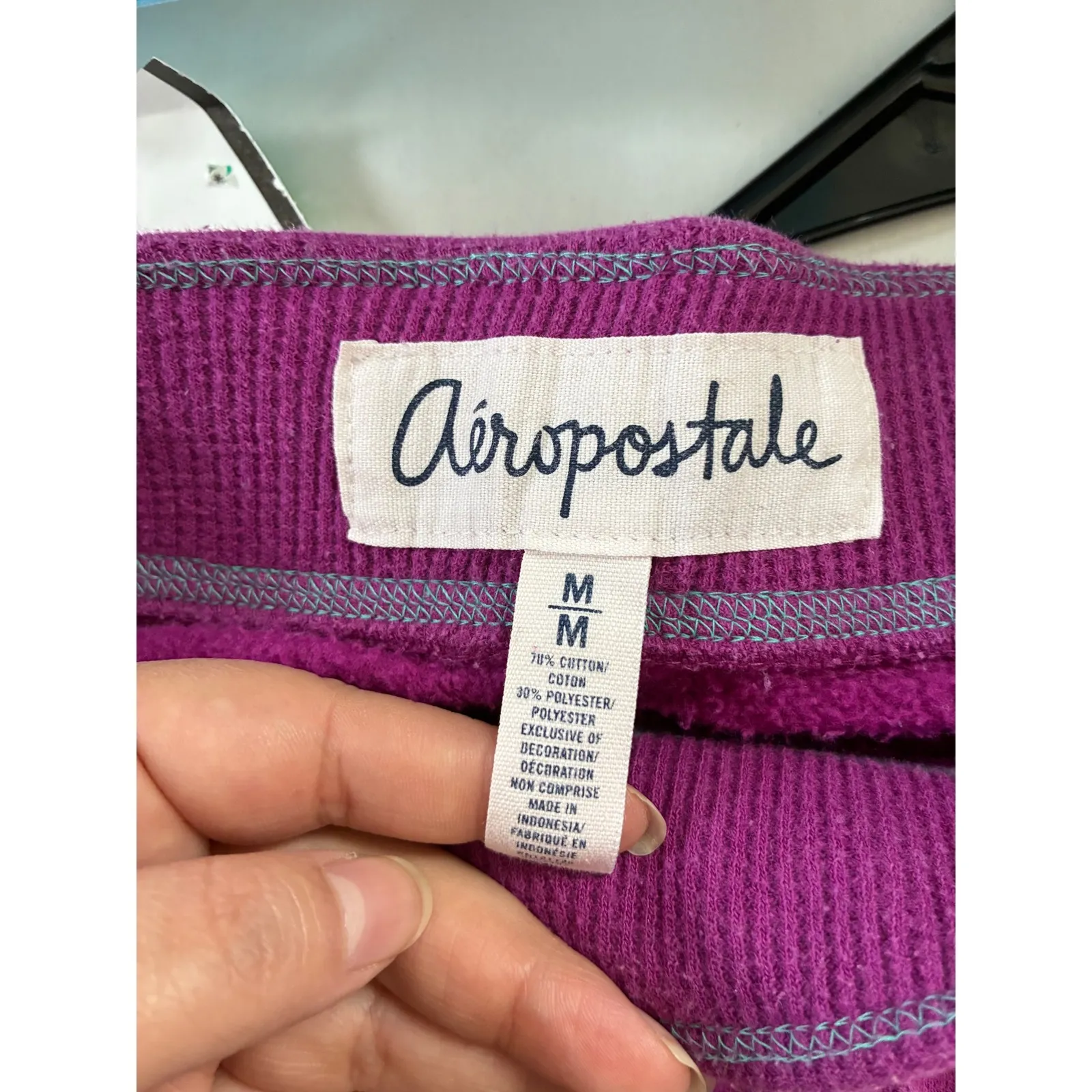 Aeropostale Purple Y2K Graphic Joggers Size M - Image 5