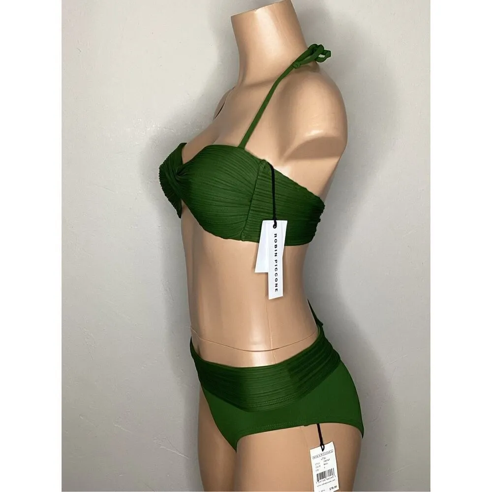 New. Robin Piccone basil green bikini. M-top/S-bottom. Retails $186 - Image 8