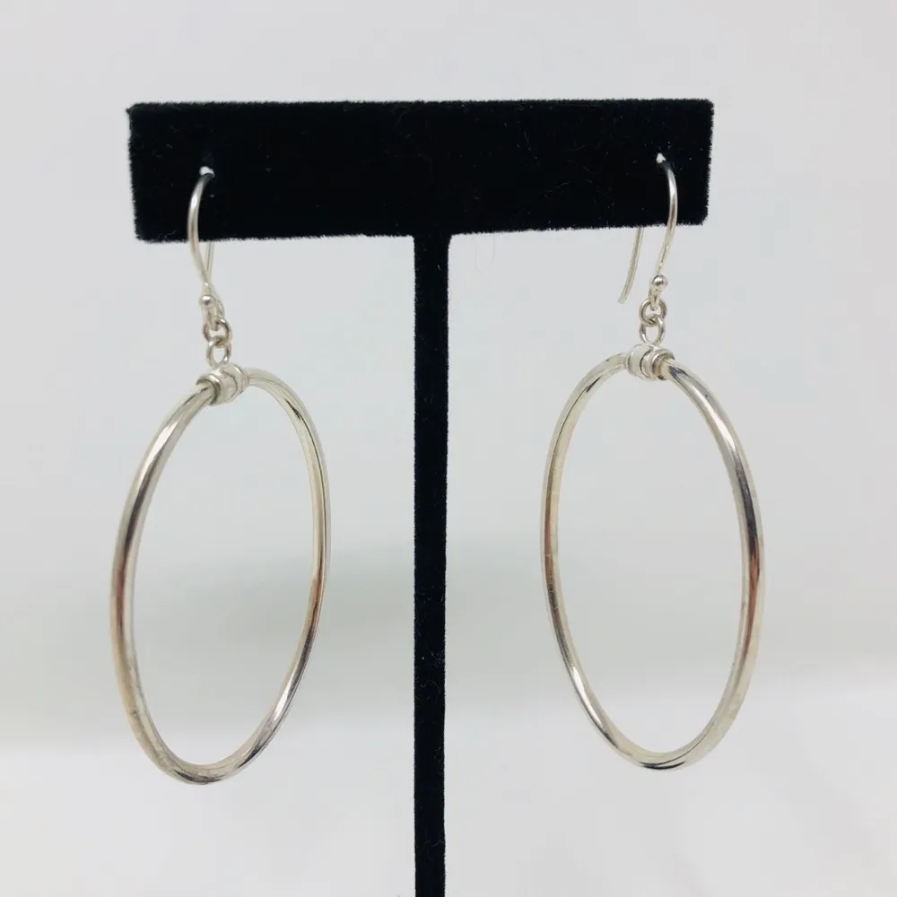 Sterling silver oval shaped earring, 7g - Image 9