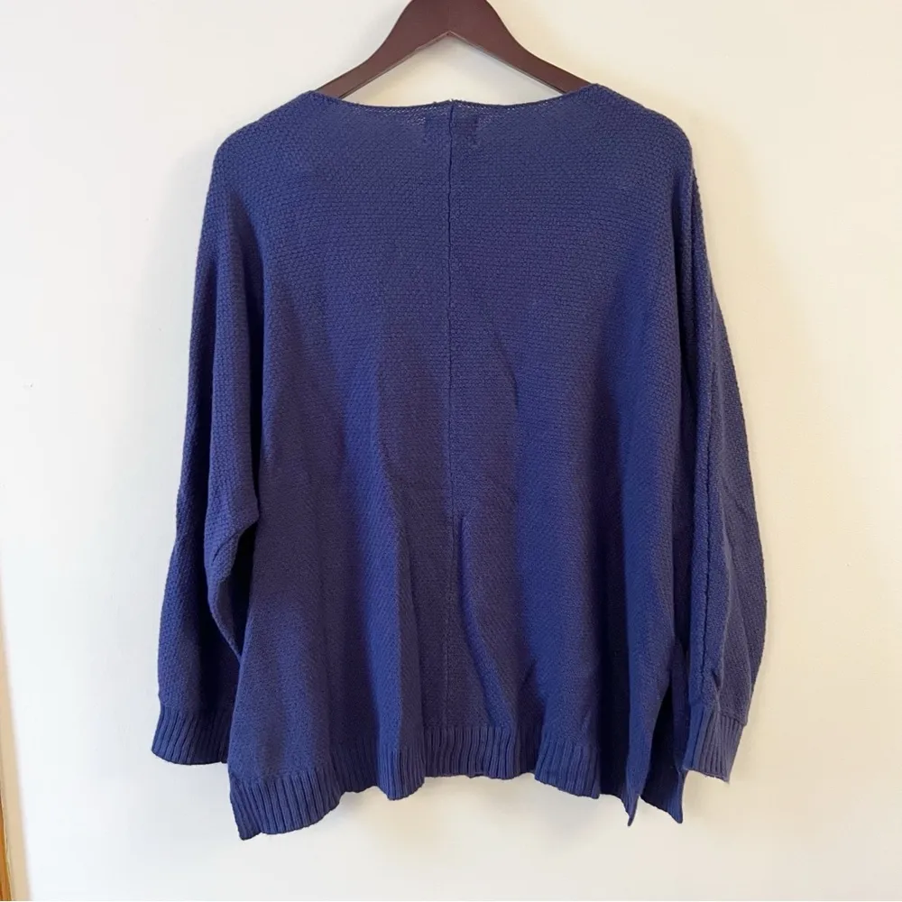 Andree by Unit Navy Blue Knit Round Neck Long Sleeve Pullover Size Small - Image 8