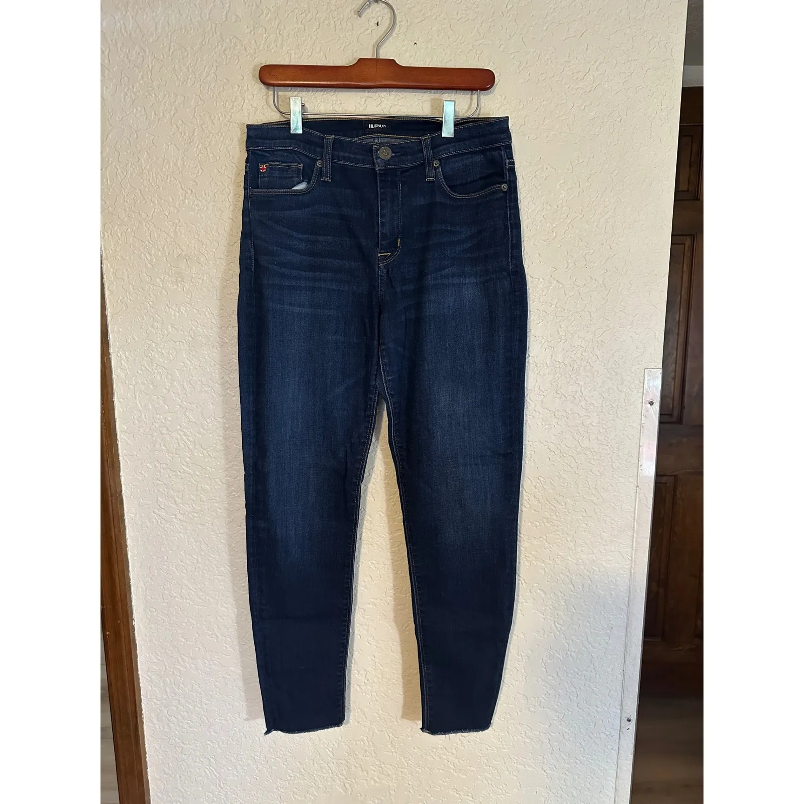 HUDSON Women's High Rise Skinny Jeans‎ Dark Wash Denim Size 29 Blue - Image 2