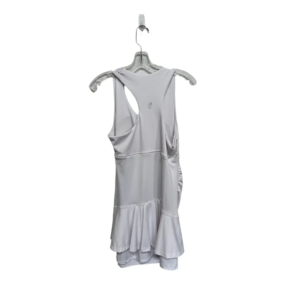 Playing 9 Maternity Tennis Dress Pickle Ball Size Large Solid White Active - Image 3