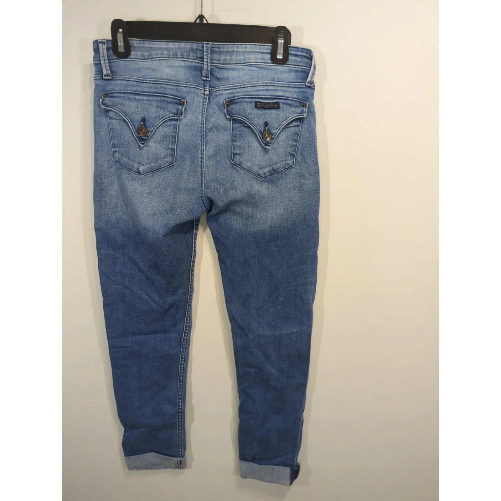 Hudson Bacara Straight Cropped Mid Rise Medium Wash Blue Jeans Womens Size 28 - Image 8