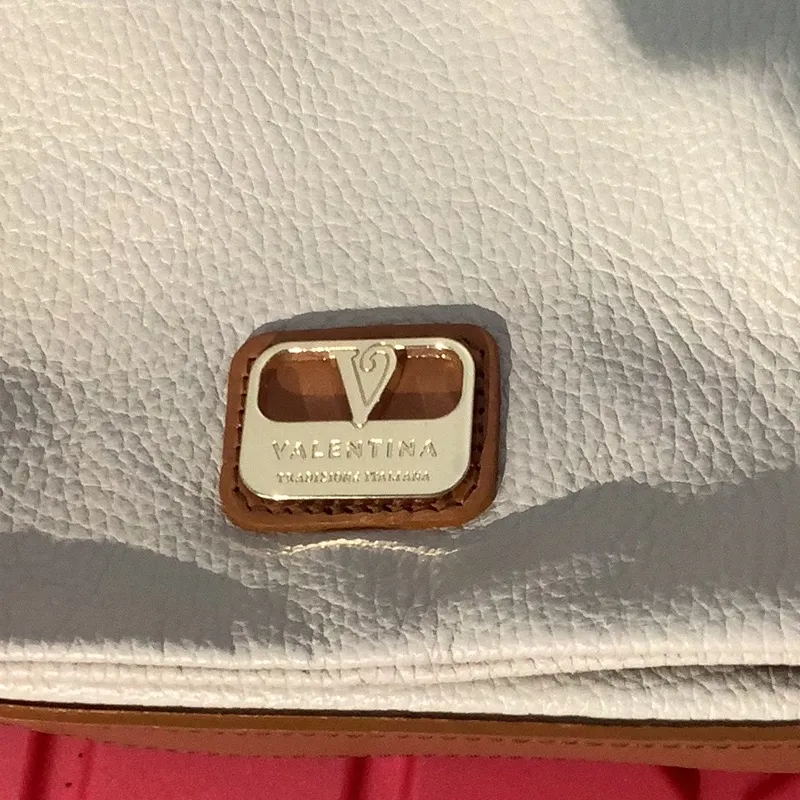 Valentina Cream‎ and Tan Crossbody Bag Italian leather Gold - Image 2