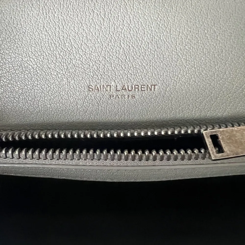 Saint Laurent YSL Medium College Chain Bag in Stone Gray - Image 6