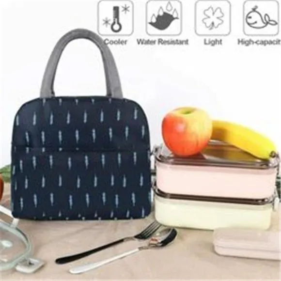 Portable Insulated Lunch Bag Bento Box Cooler Tote - Image 2